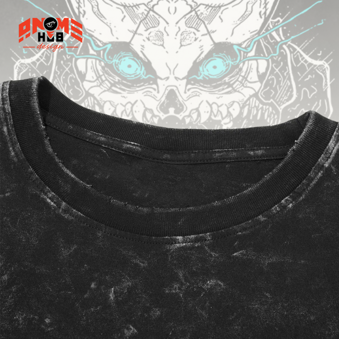 Kaiju No. 8 Monster Unisex Washed Tee – Anime Oversize Graphic Shirt ANIME HUB