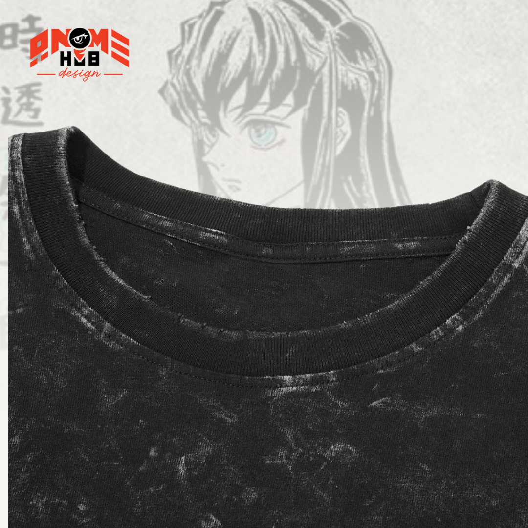 Demon Slayerr Double-Sided Unisex Washed Tee – Anime Tokitou Muichirou Shirt ANIME HUB