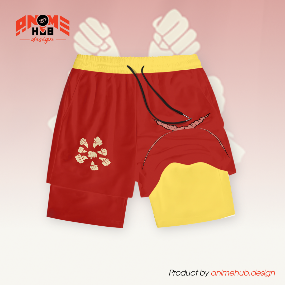 One Piecee Shorts – Luffy Punchs Symbol Design ANIME HUB