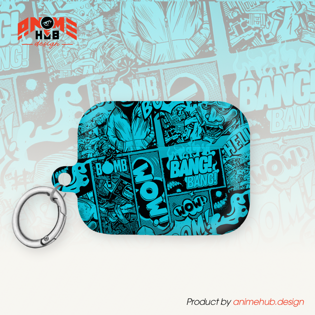 ¡BOOM! ¡BANG! ¡GUAU! 5 – Estuche para AirPods con estilo callejero de grafiti ANIME HUB
