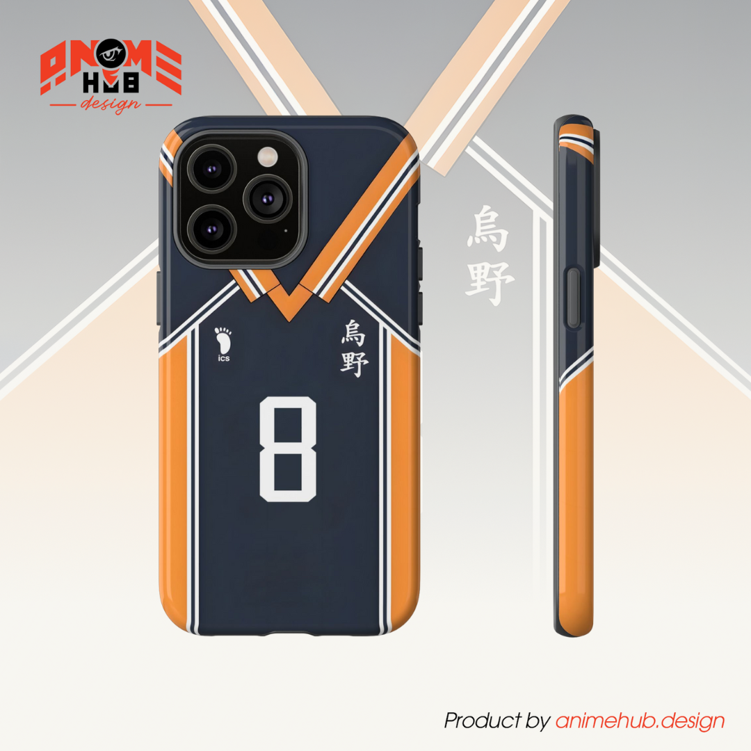 Haikyuu Phone Case – Narita Kazuhito #8 Volleyball Anime Phone Case ANIME HUB