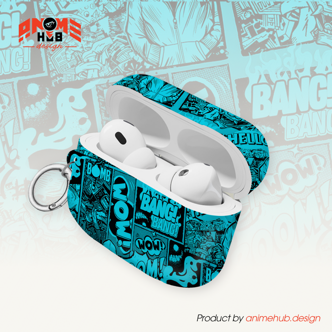 ¡BOOM! ¡BANG! ¡GUAU! 5 – Estuche para AirPods con estilo callejero de grafiti ANIME HUB