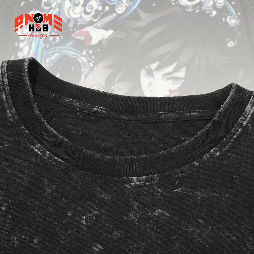 Demon Slayerr Double-Sided Unisex Washed Tee – Anime Tomioka Giyuu Shirt ANIME HUB