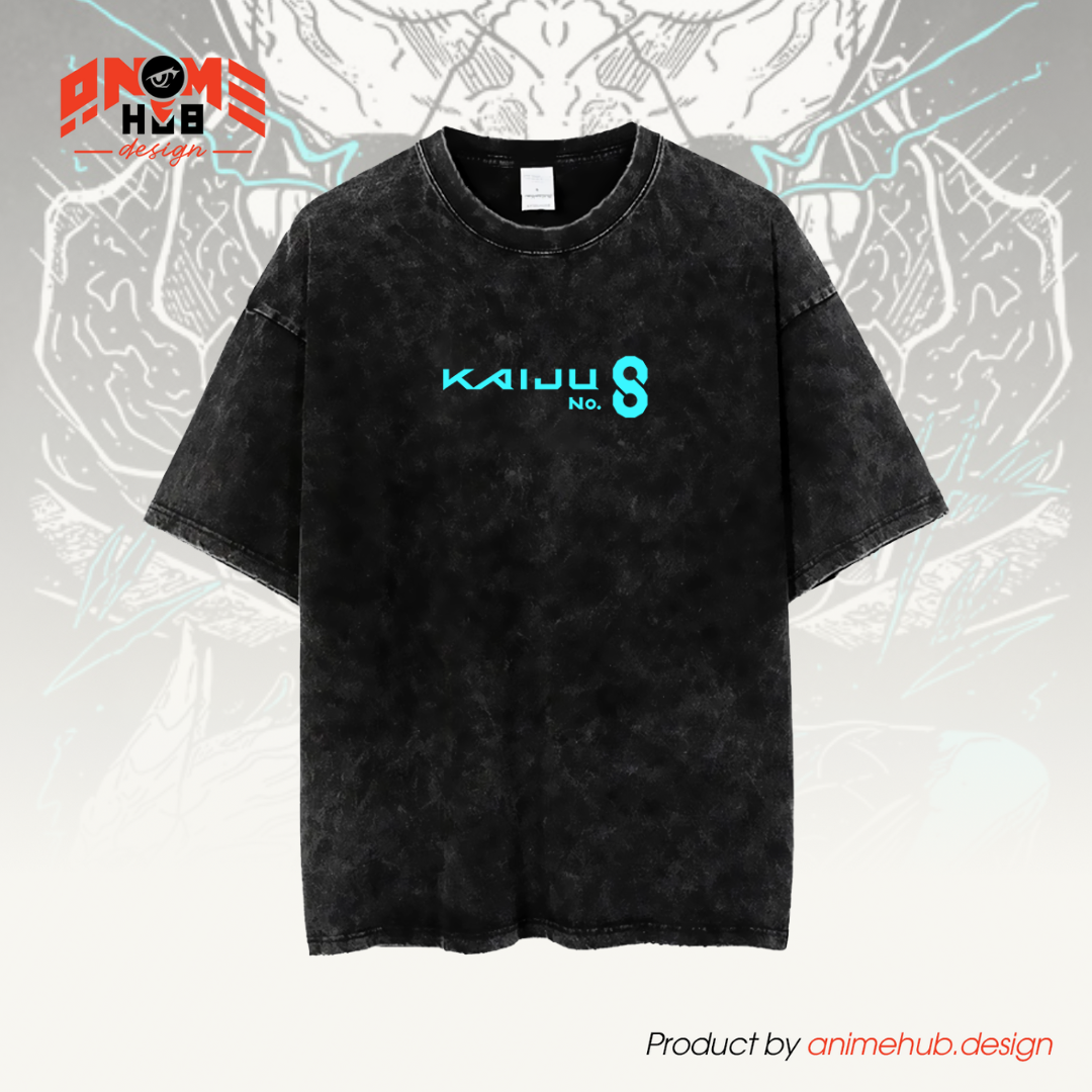 Kaiju No. 8 Skull Double-Sided Unisex Washed Tee – Anime Oversize Graphic Shirt ANIME HUB