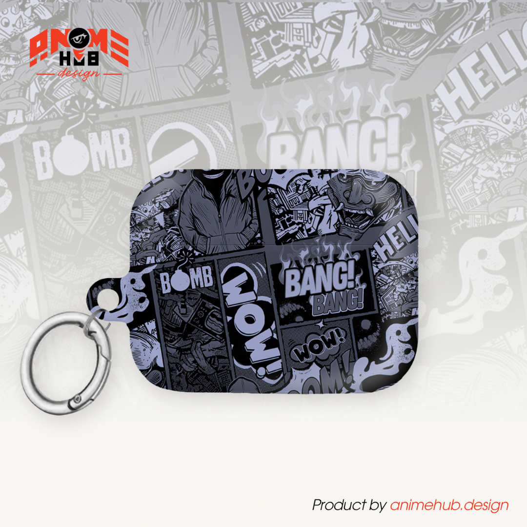 ¡BOOM! ¡BANG! ¡GUAU! 3 – Estuche para AirPods con estilo callejero de grafiti ANIME HUB