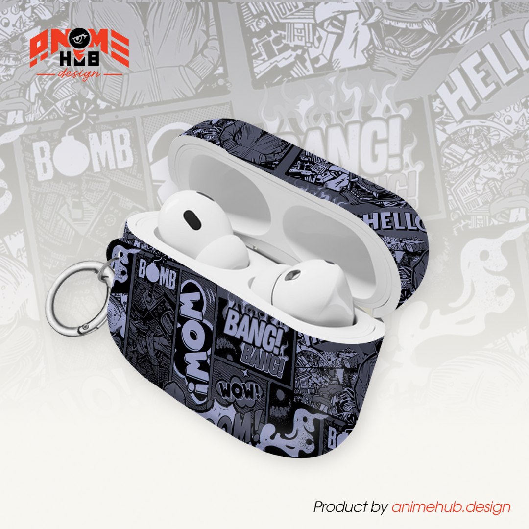 ¡BOOM! ¡BANG! ¡GUAU! 3 – Estuche para AirPods con estilo callejero de grafiti ANIME HUB