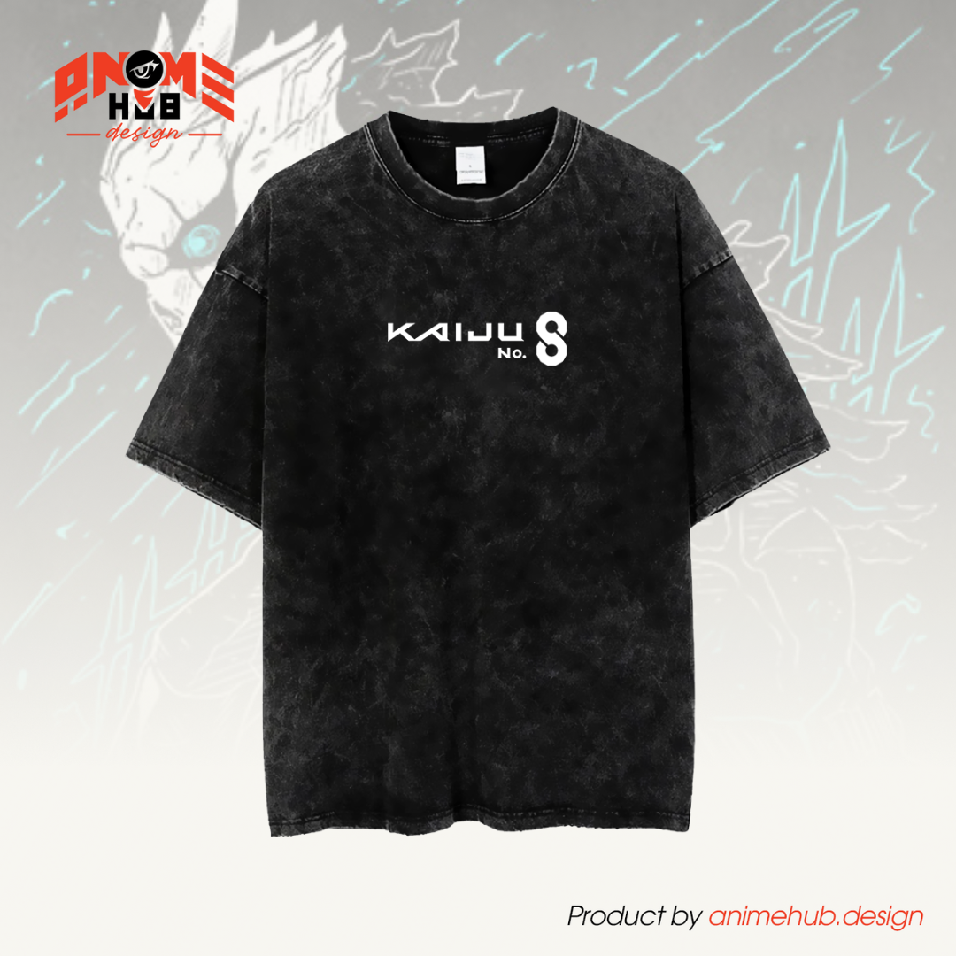Kaiju No. 8 Warrior Double-Sided Unisex Washed Tee – Anime Oversize Graphic Shirt ANIME HUB