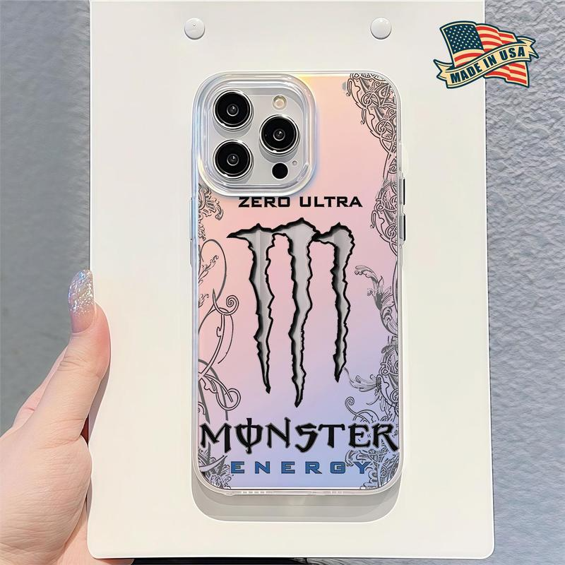 Pink Monster Energy Edition For Iphone/Samsung Cushion Drop Protection Phone Case
