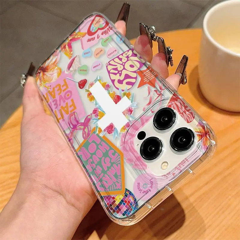 Cute Cross Pattern Phone Case, Anti-drop Phone Protector Cover, Protective, Photo Phone Case, Casing Waterproof
