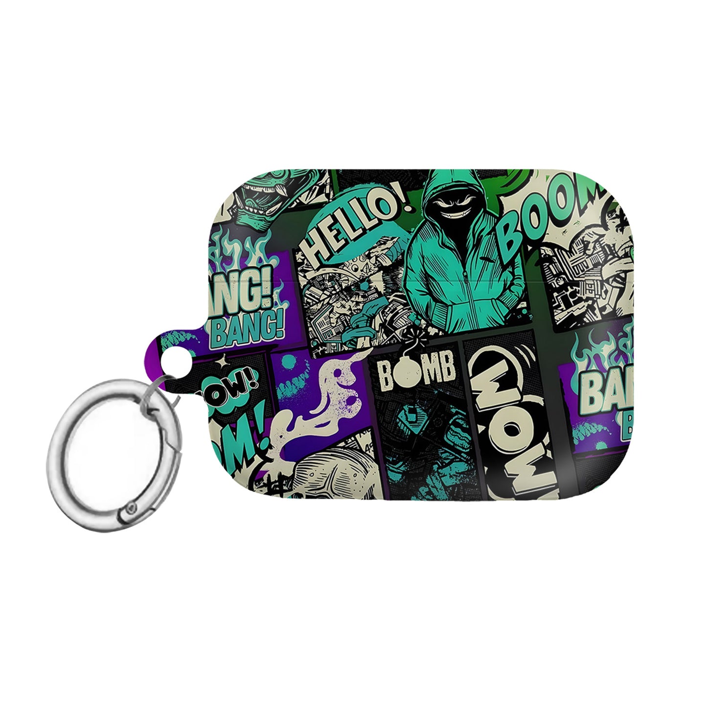 ¡BOOM! ¡BANG! ¡GUAU! 8 – Estuche para AirPods con estilo callejero de grafiti ANIME HUB