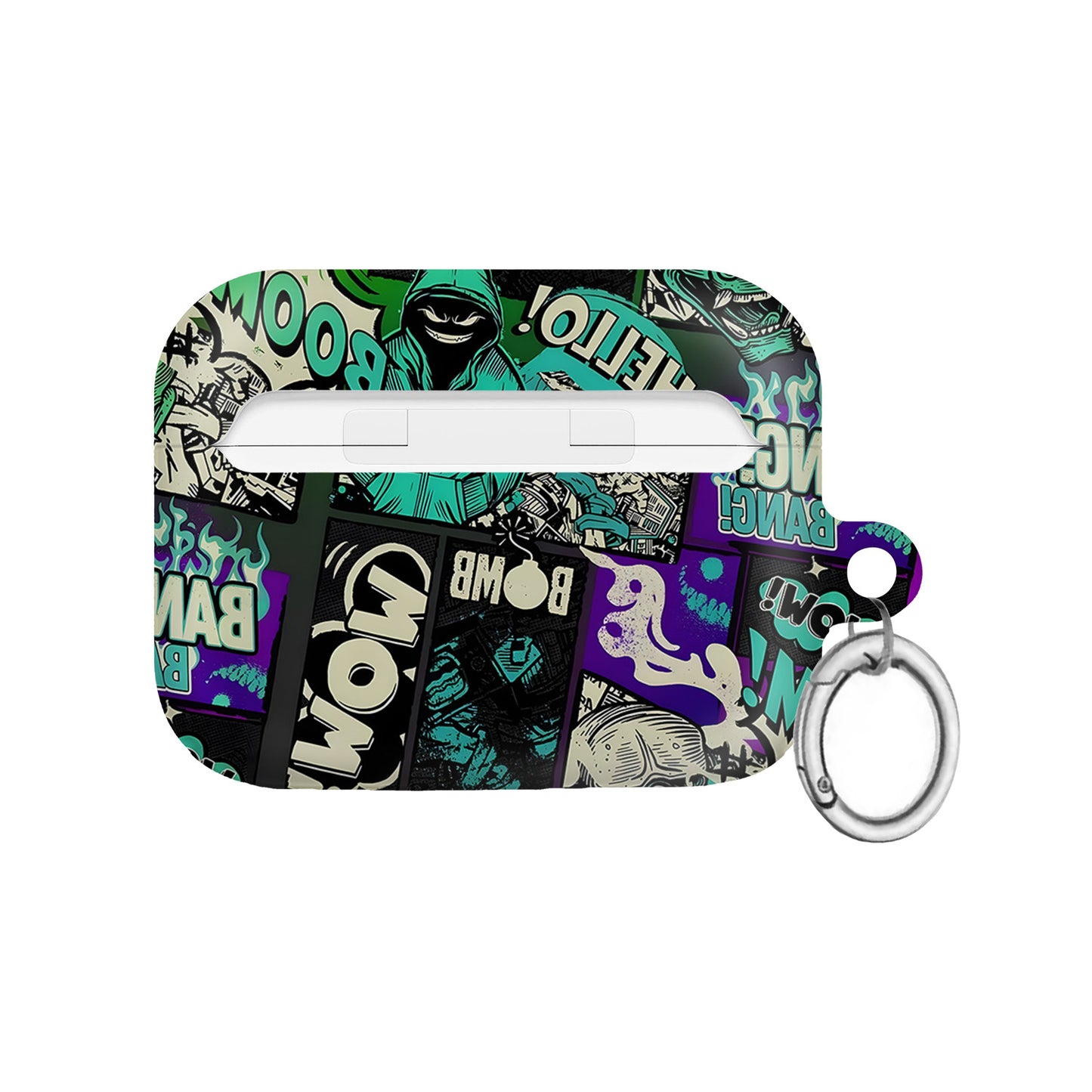 ¡BOOM! ¡BANG! ¡GUAU! 8 – Estuche para AirPods con estilo callejero de grafiti ANIME HUB