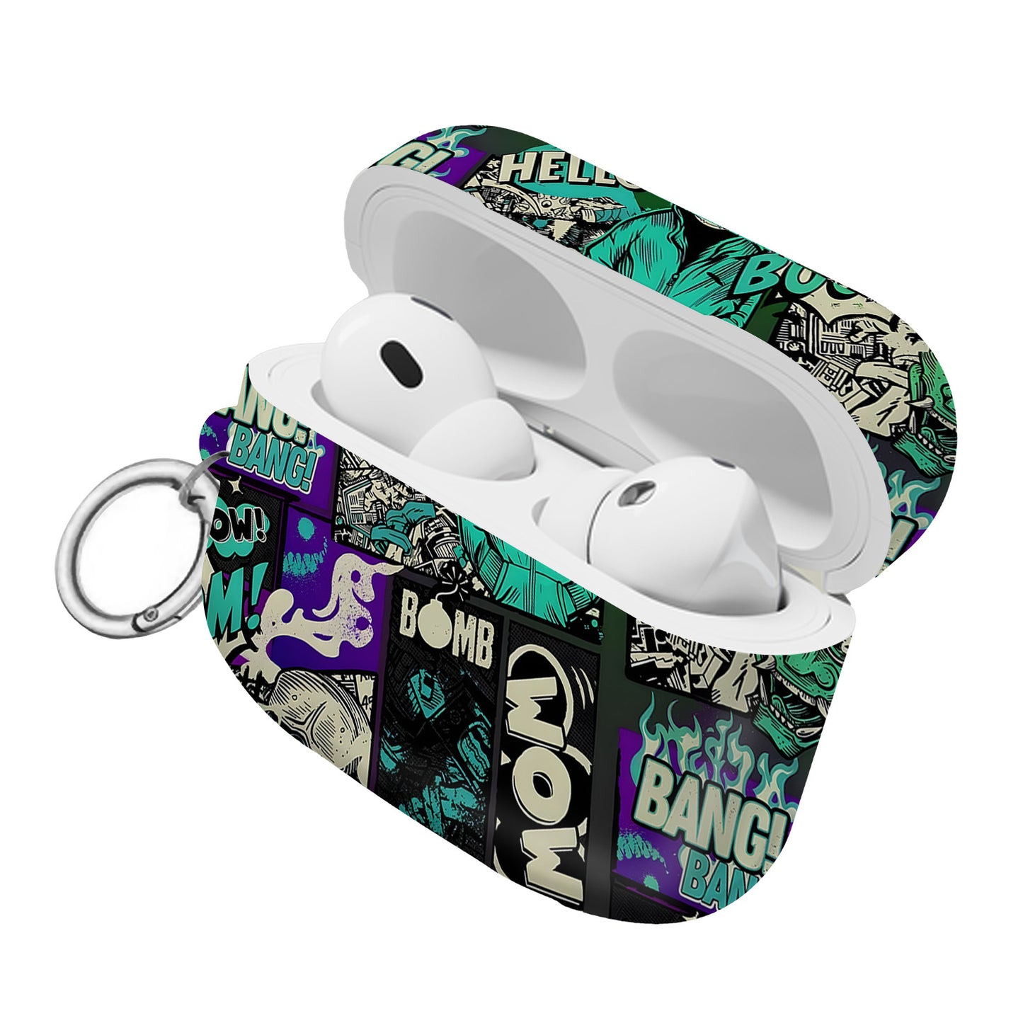 ¡BOOM! ¡BANG! ¡GUAU! 8 – Estuche para AirPods con estilo callejero de grafiti ANIME HUB
