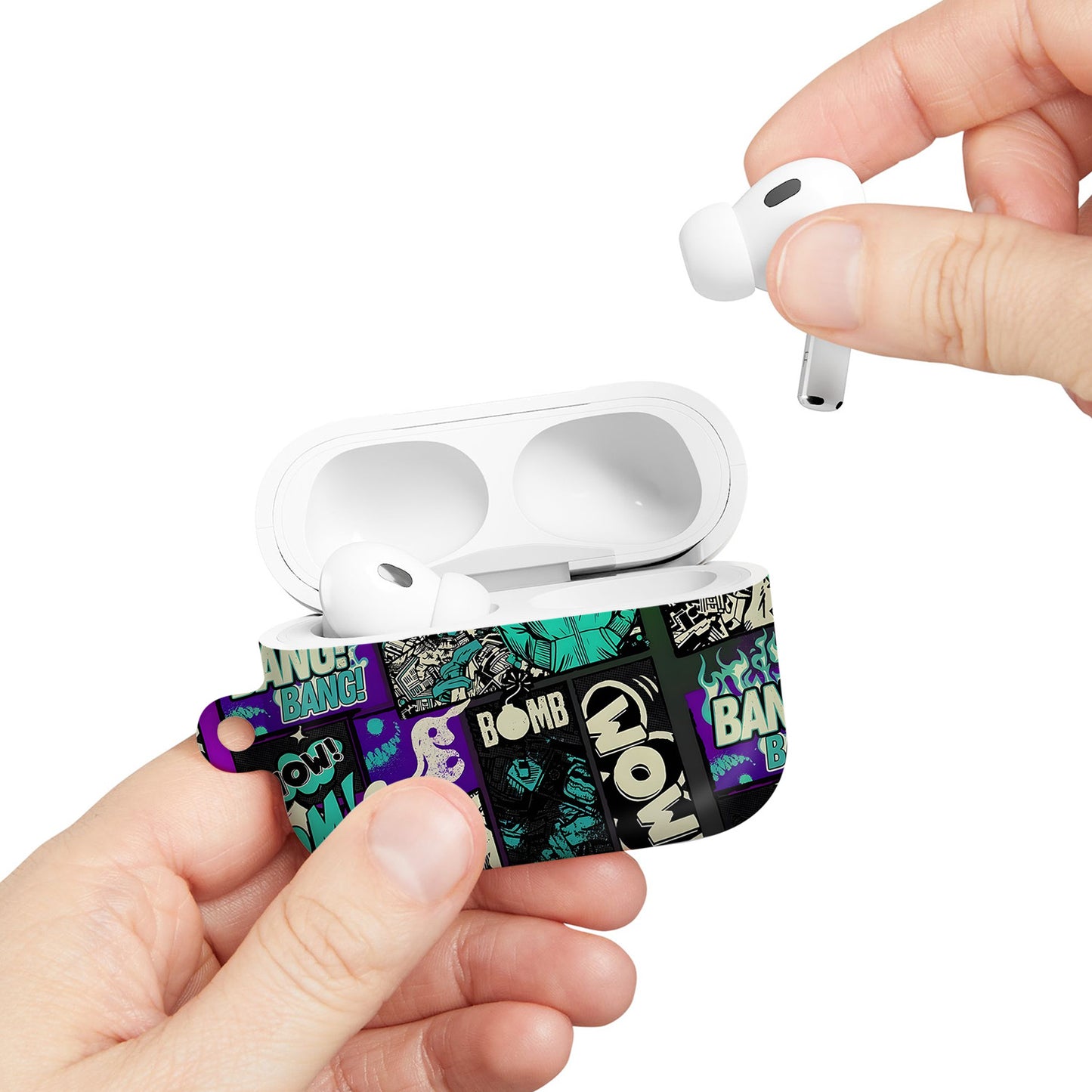 ¡BOOM! ¡BANG! ¡GUAU! 8 – Estuche para AirPods con estilo callejero de grafiti ANIME HUB