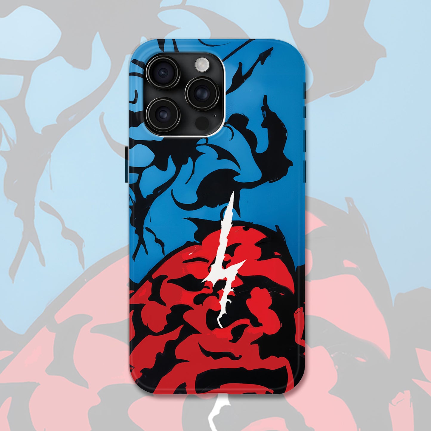 Build Hazard Inspired iPhone Case – Stylish Shockproof Protective Phone Cover with Red-Black Abstract Design ANIME HUB