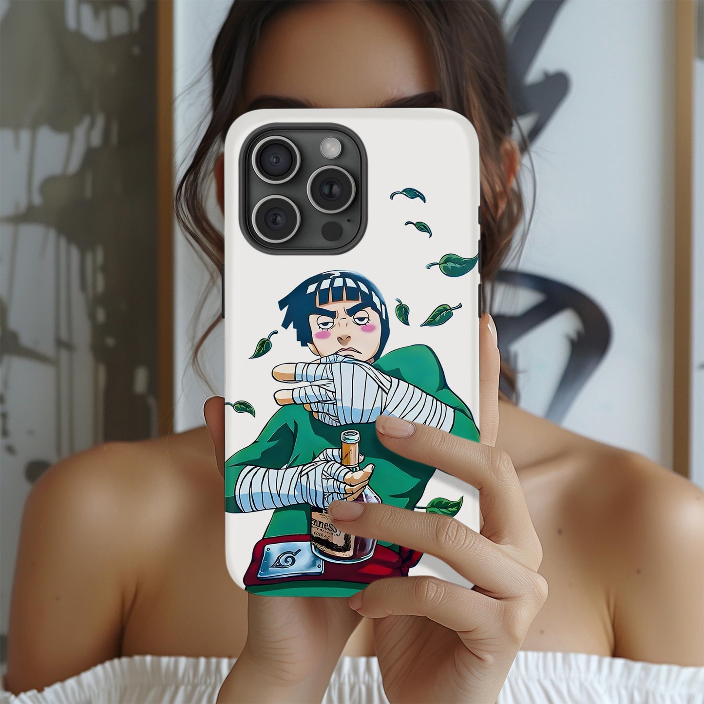 Narutoo – Rock Lee Funny Drinking Phone Case ANIME HUB