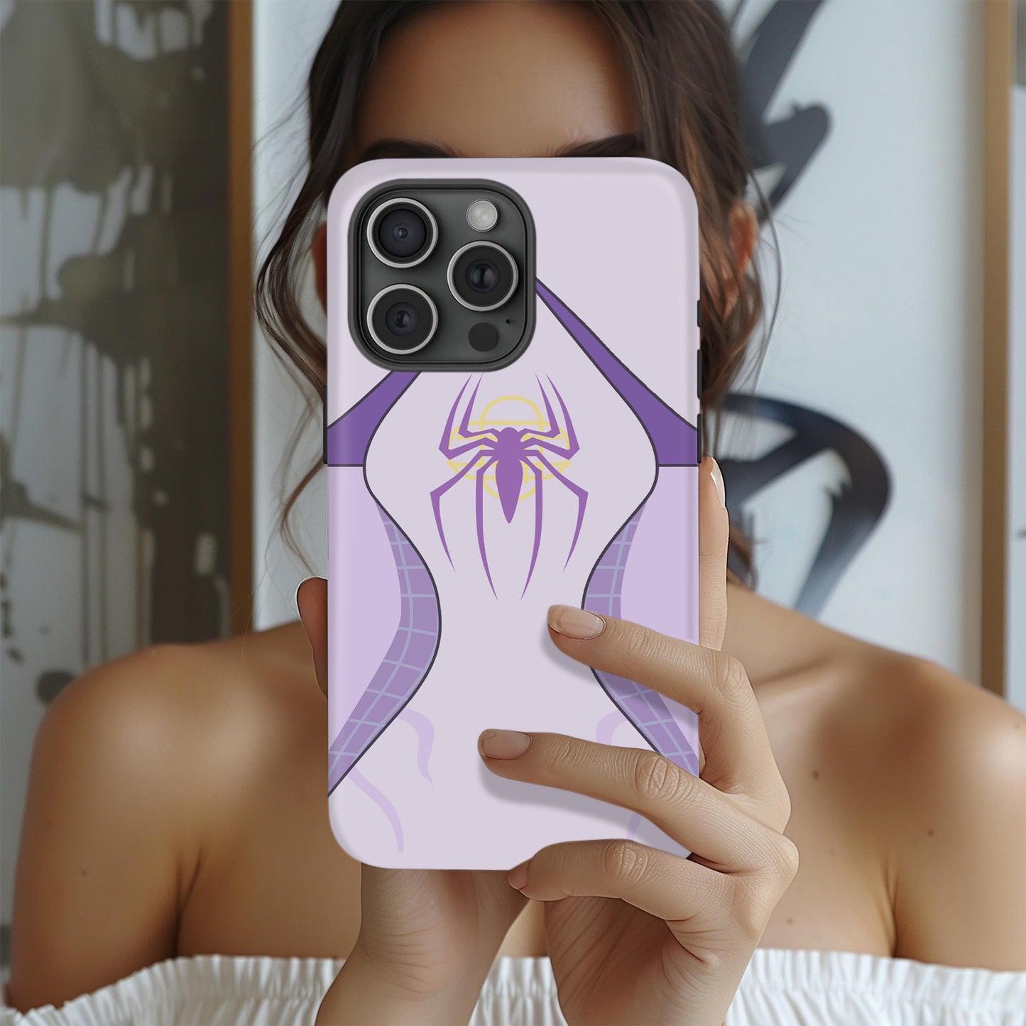 Spider-Gwen Inspired Phone Case 2 – Superhero Costume Design ANIME HUB