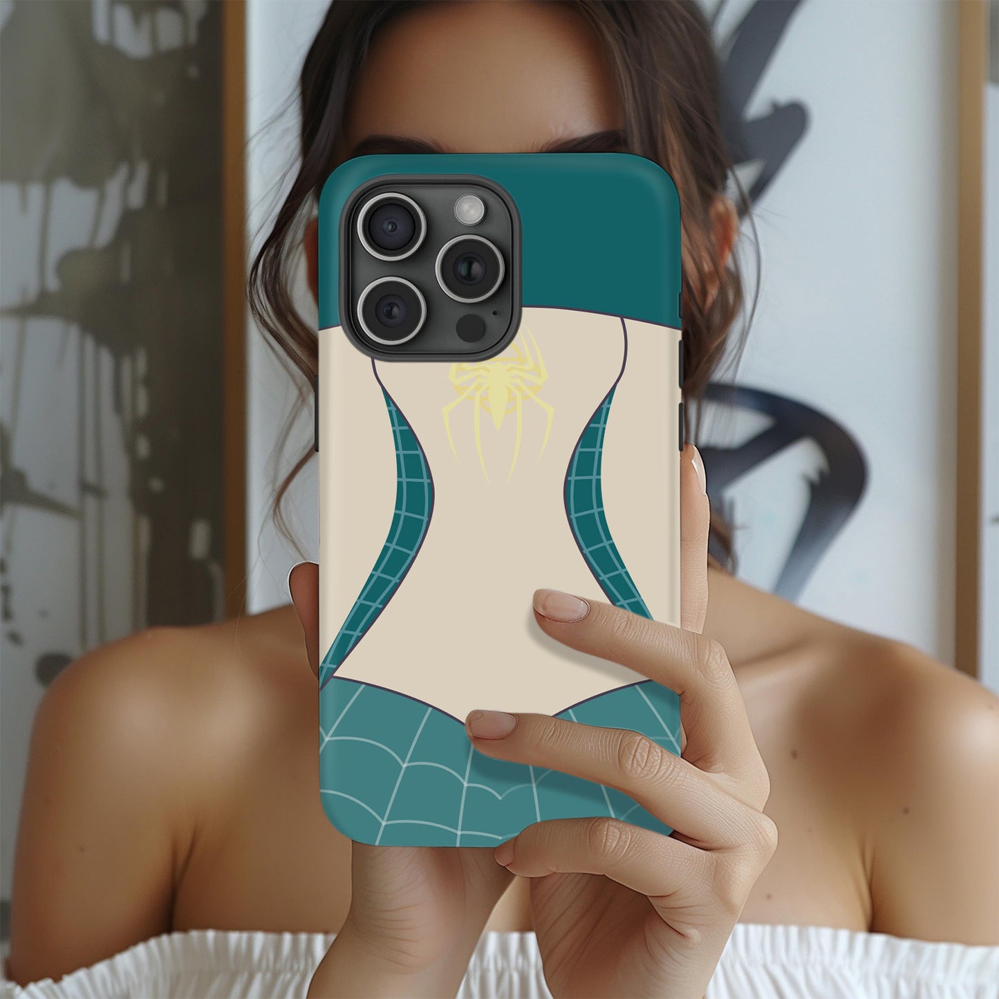 Spider-Gwen Inspired Phone Case 1 – Superhero Costume Design ANIME HUB