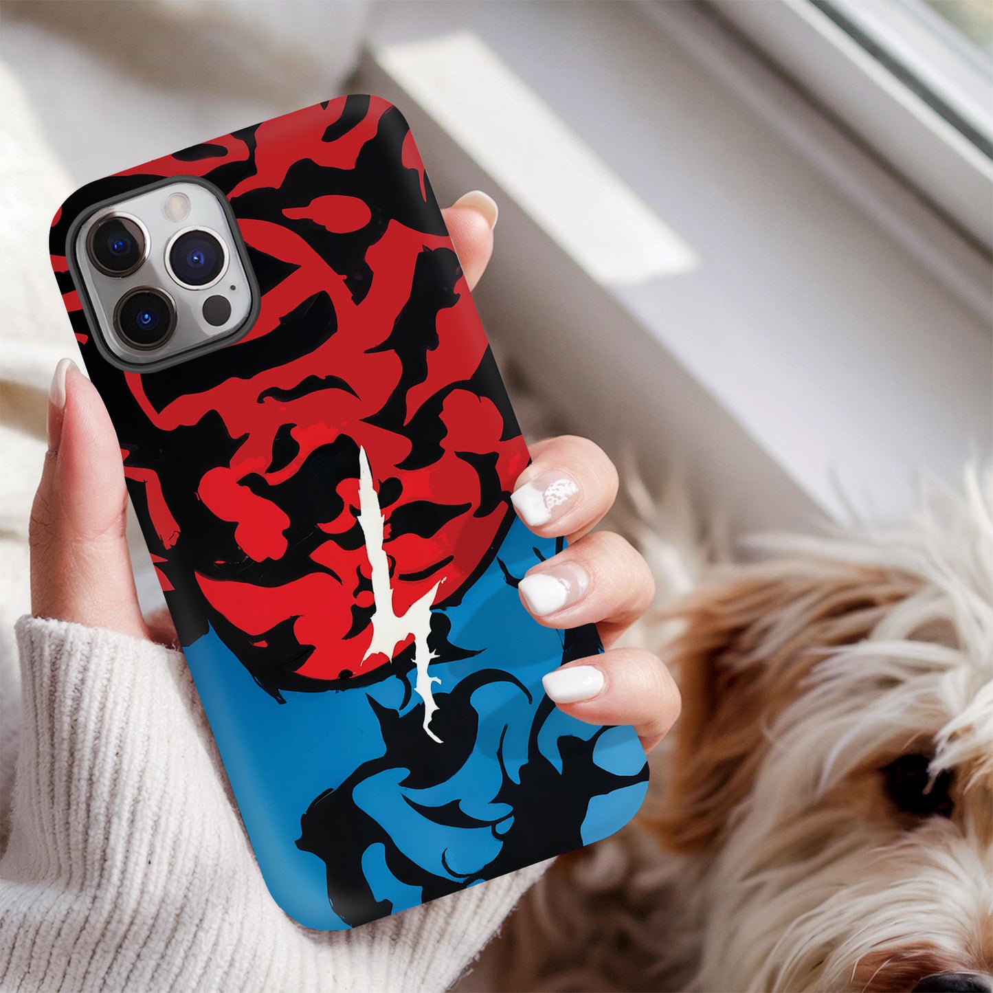 Build Hazard Inspired iPhone Case 1 – Stylish Shockproof Protective Phone Cover with Red-Black Abstract Design ANIME HUB