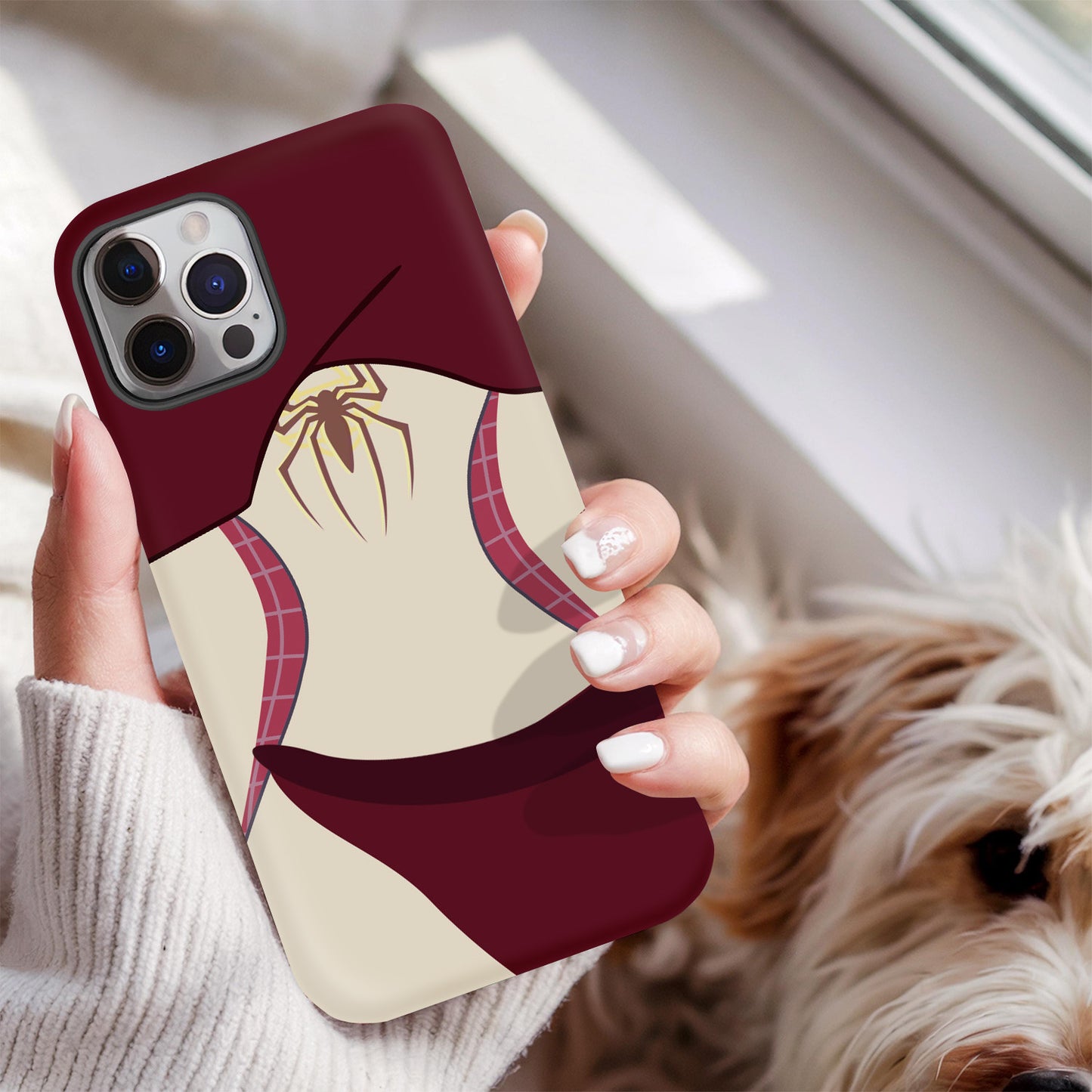 Spider-Gwen Inspired Phone Case 3 – Superhero Costume Design ANIME HUB