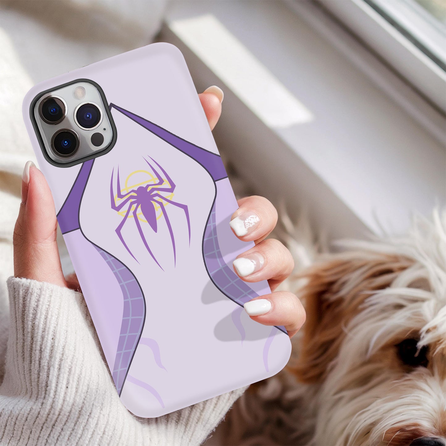 Spider-Gwen Inspired Phone Case 2 – Superhero Costume Design ANIME HUB