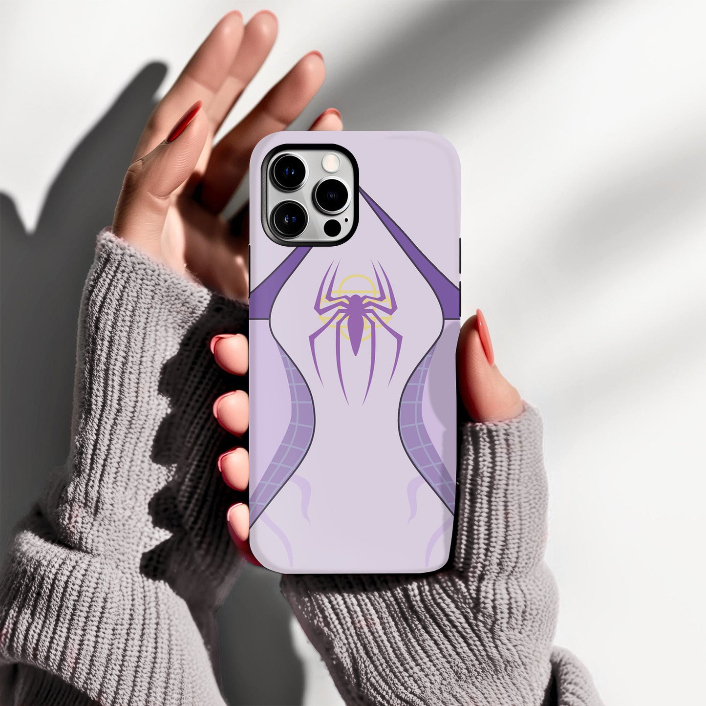 Spider-Gwen Inspired Phone Case 2 – Superhero Costume Design ANIME HUB