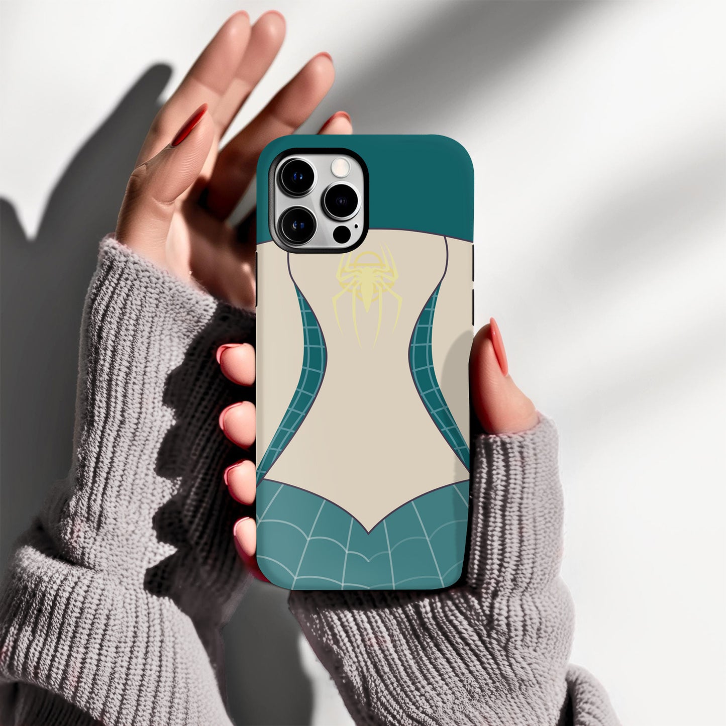Spider-Gwen Inspired Phone Case 1 – Superhero Costume Design ANIME HUB