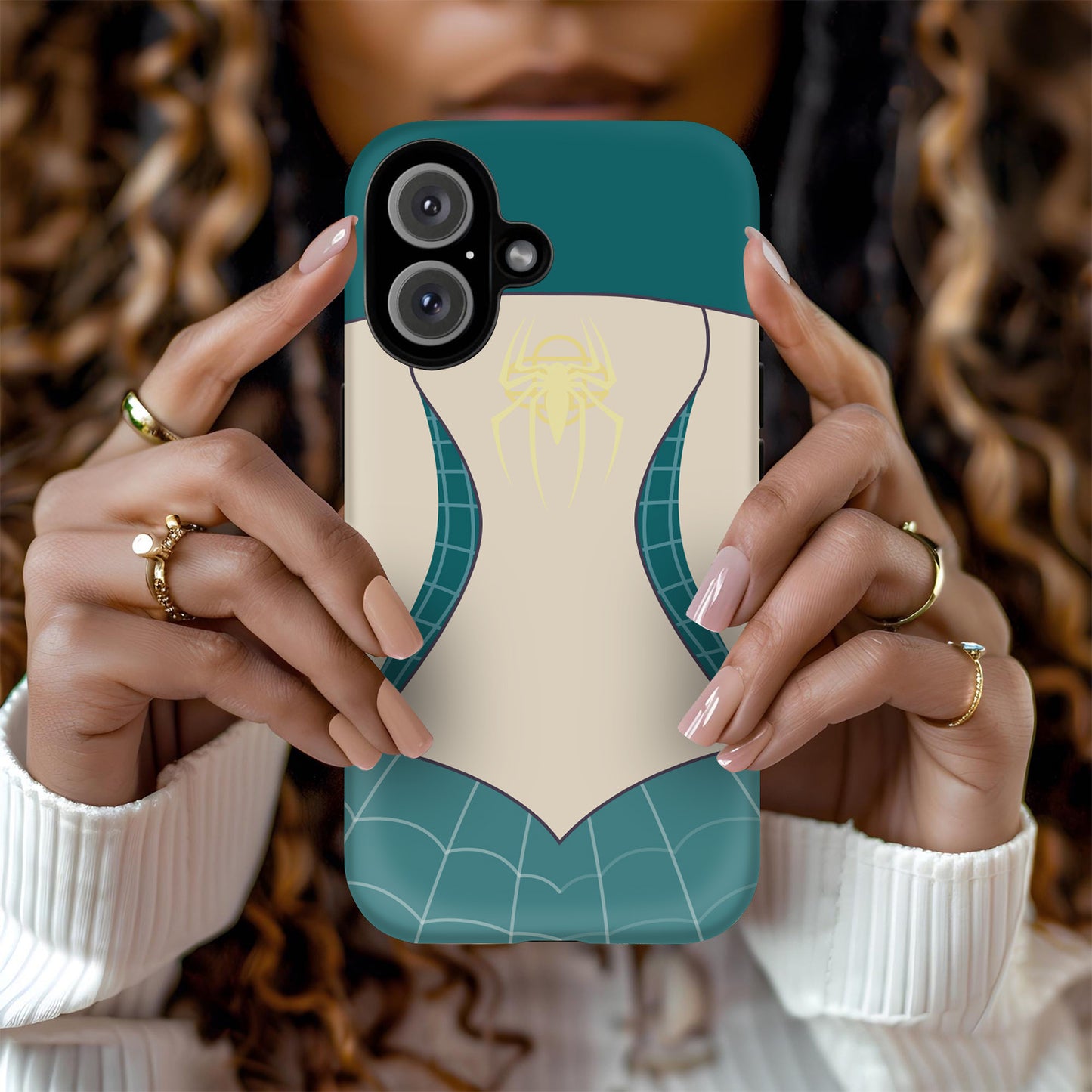 Spider-Gwen Inspired Phone Case 1 – Superhero Costume Design ANIME HUB