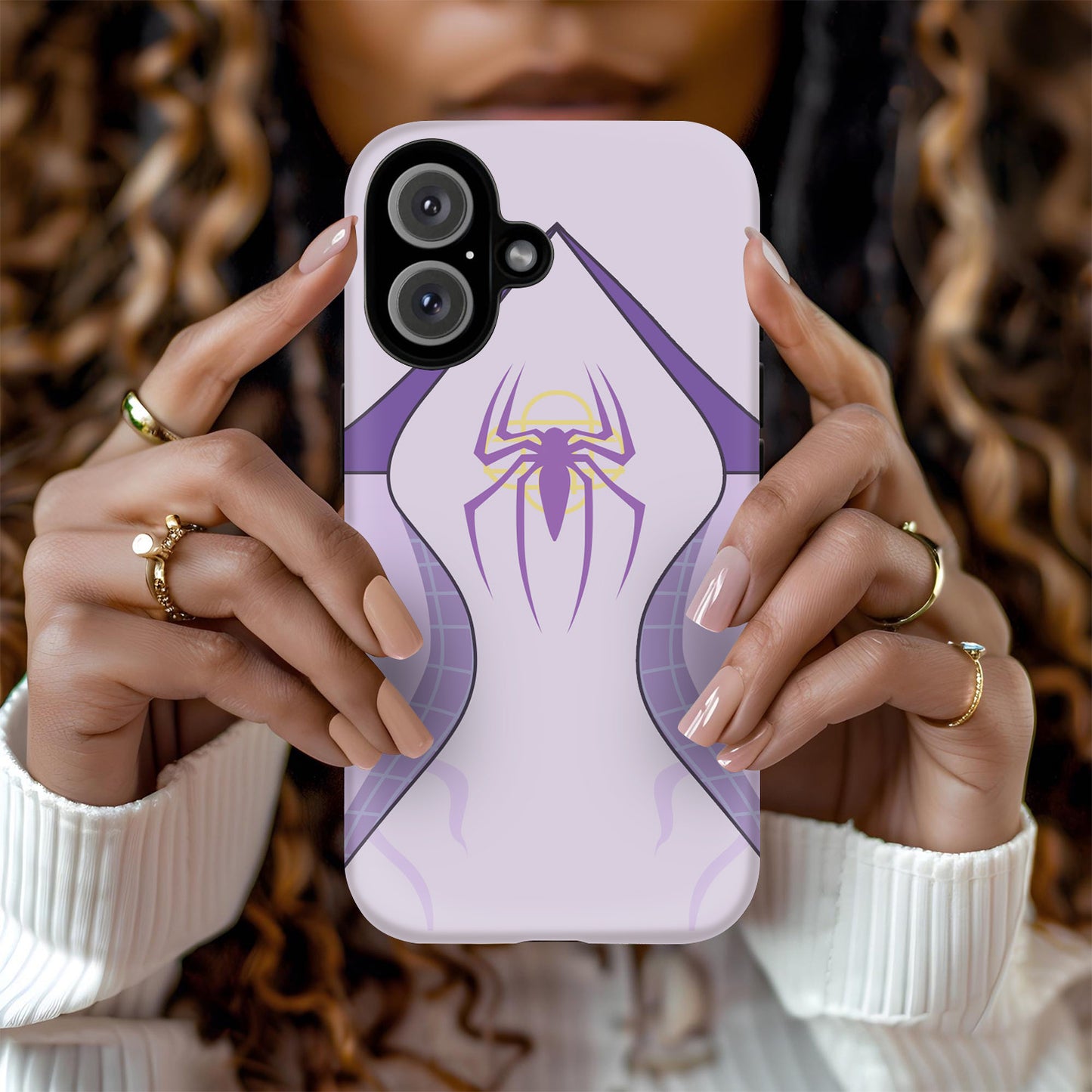 Spider-Gwen Inspired Phone Case 2 – Superhero Costume Design ANIME HUB