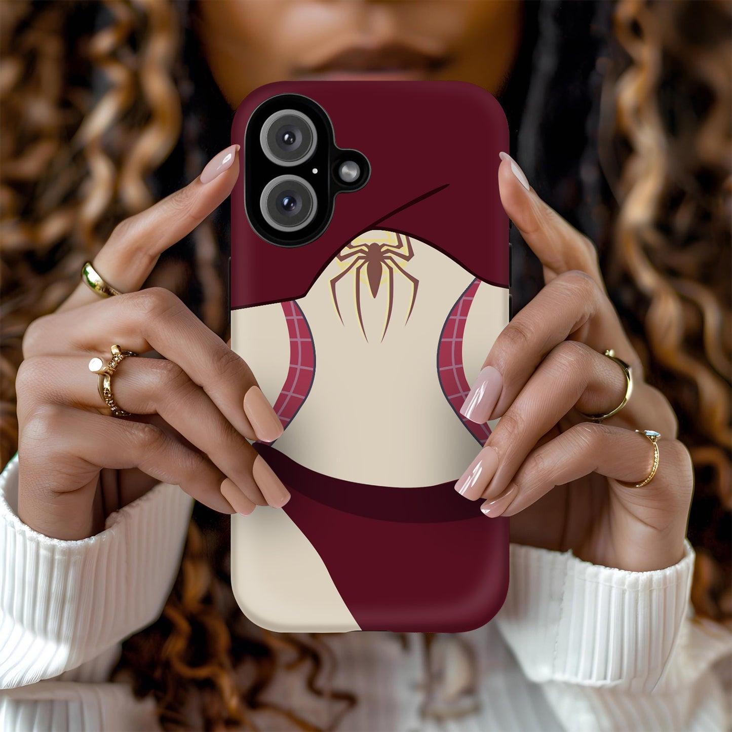 Spider-Gwen Inspired Phone Case 3 – Superhero Costume Design ANIME HUB