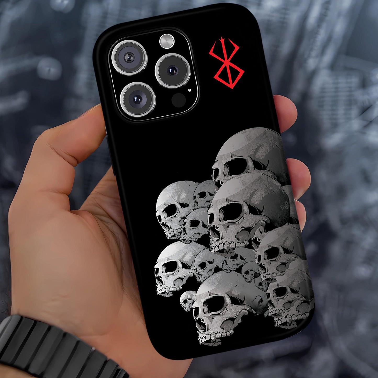 Berrserkk Manga Skull Phone Case – Dark Anime Design ANIME HUB