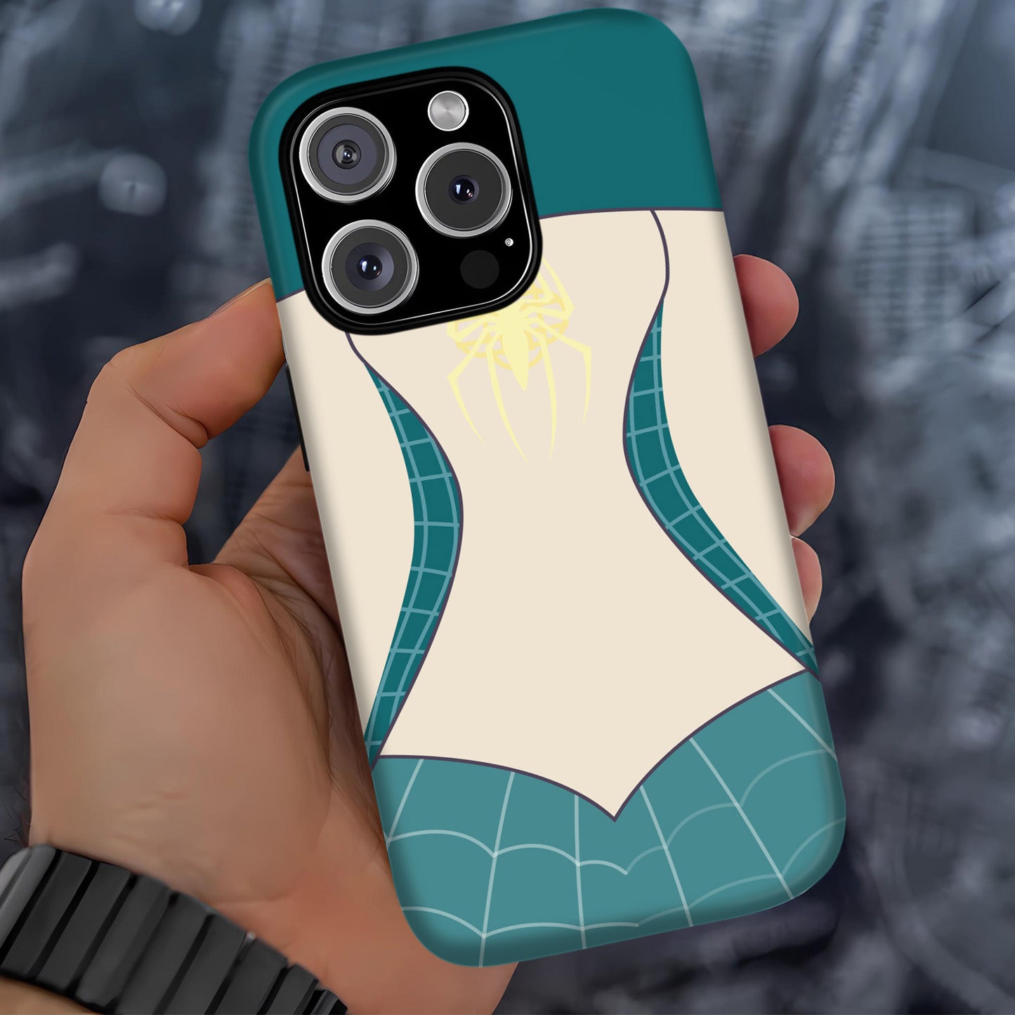 Spider-Gwen Inspired Phone Case 1 – Superhero Costume Design ANIME HUB