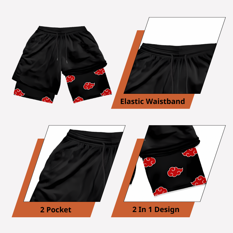 Uzumaki - Pantalones cortos de Narutoo Streetwear ANIME HUB