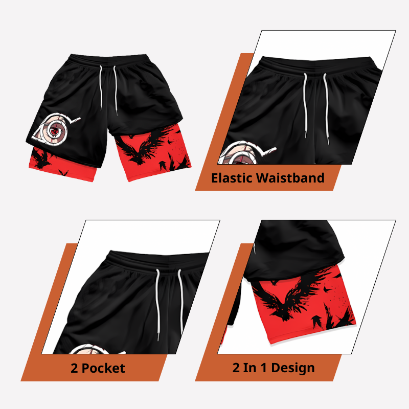 Uzumaki - Pantalones cortos de Narutoo Streetwear ANIME HUB