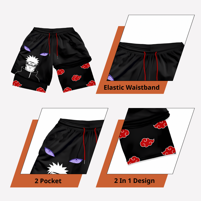 Uzumaki - Pantalones cortos de Narutoo Streetwear ANIME HUB