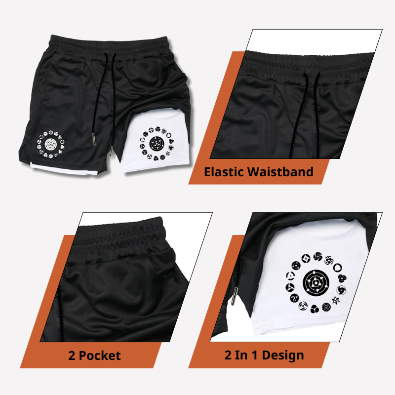 Uzumaki - Pantalones cortos de Narutoo Streetwear ANIME HUB