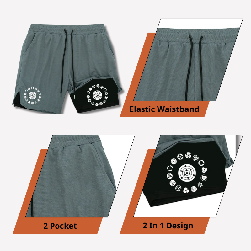Uzumaki - Pantalones cortos de Narutoo Streetwear ANIME HUB