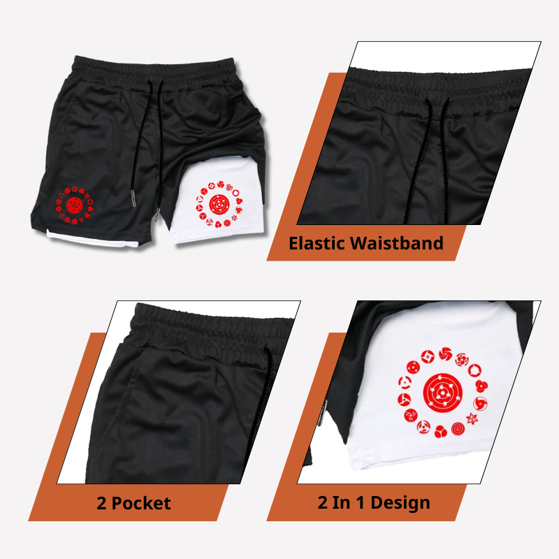 Uzumaki - Pantalones cortos de Narutoo Streetwear ANIME HUB