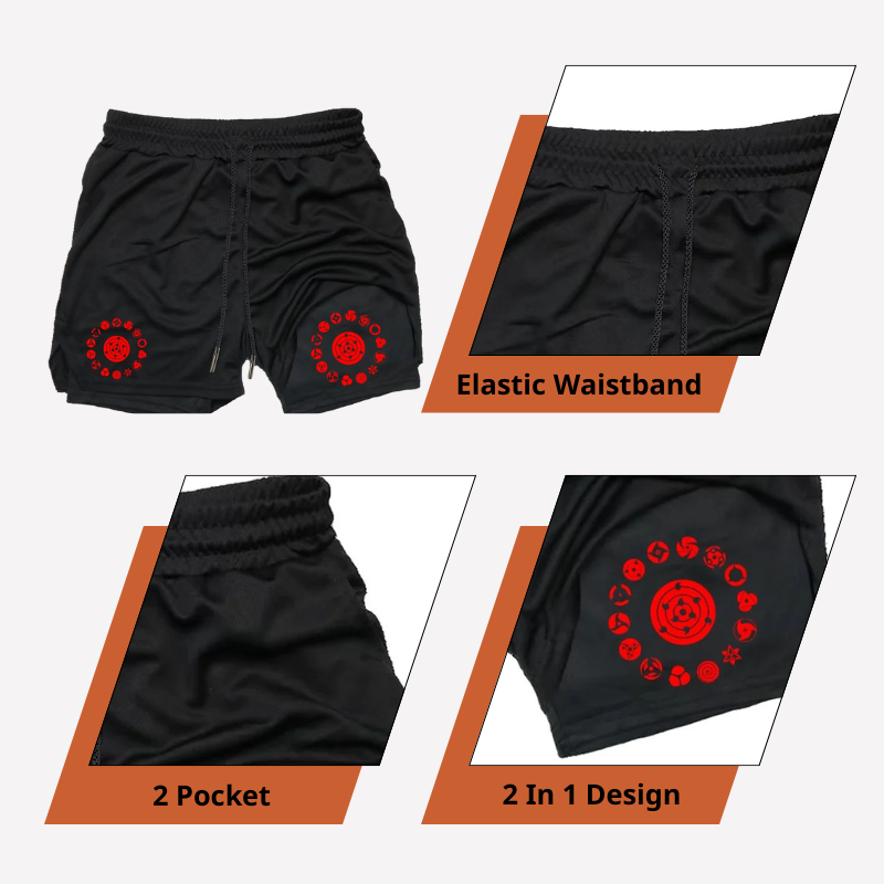 Uzumaki - Pantalones cortos de Narutoo Streetwear ANIME HUB