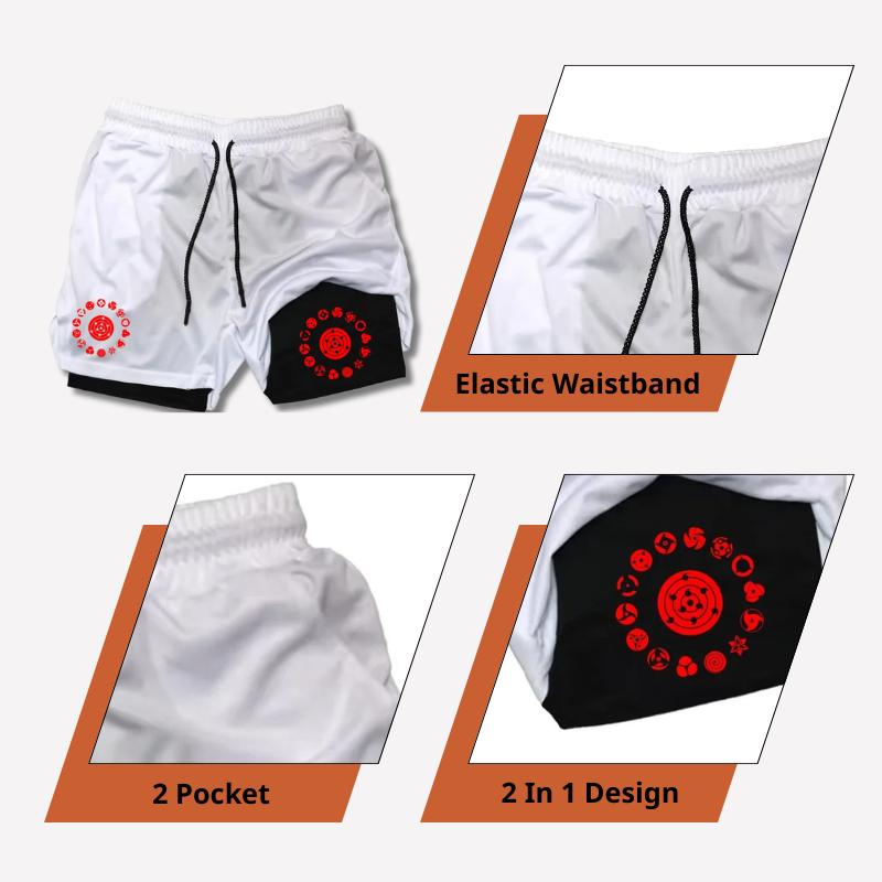 Uzumaki - Pantalones cortos de Narutoo Streetwear ANIME HUB