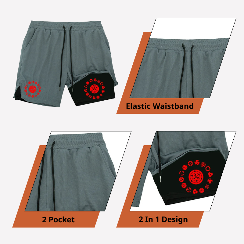 Uzumaki - Pantalones cortos de Narutoo Streetwear ANIME HUB