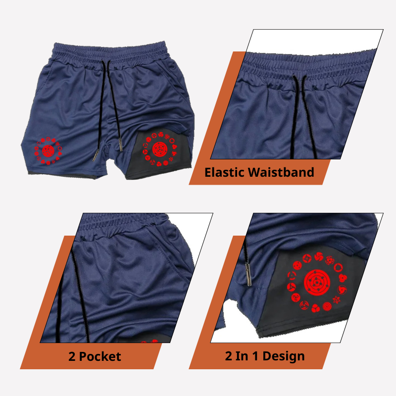 Uzumaki - Pantalones cortos de Narutoo Streetwear ANIME HUB