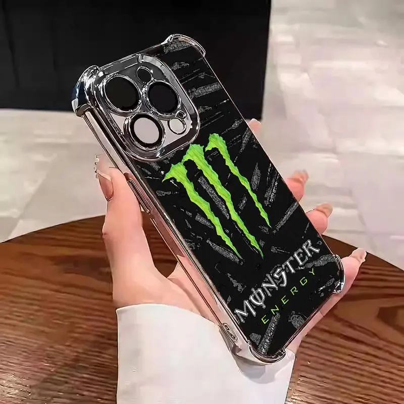 Black Monster Energy Edition For Iphone/Samsung Cushion Drop Protection Phone Case