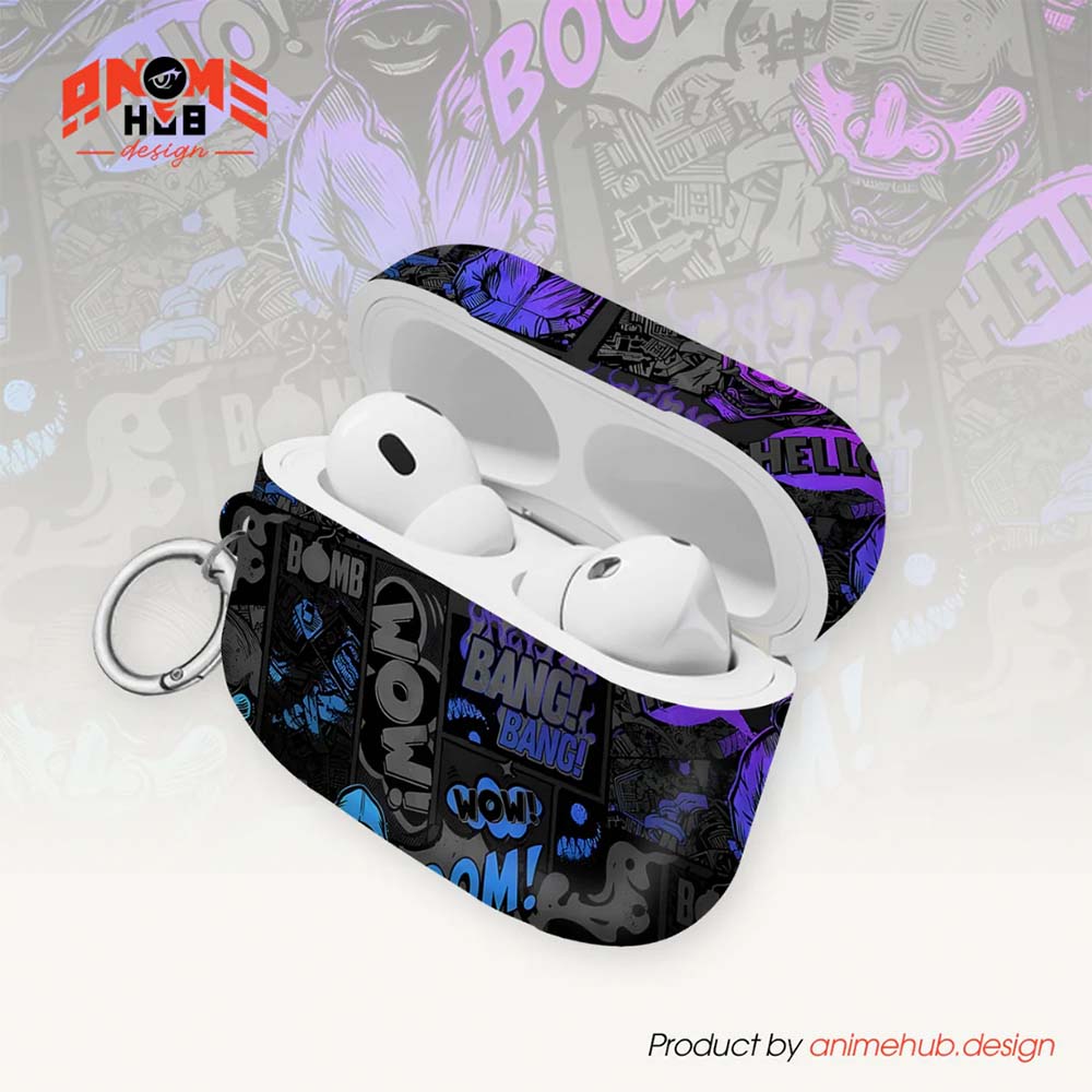 ¡BOOM! ¡BANG! ¡GUAU! 1 – Estuche para AirPods con estilo callejero de grafiti ANIME HUB