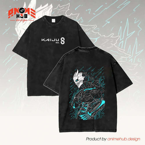 Kaaijuuu No. 8 Warrior Double-Sided Unisex Washed Tee – Anime Graphic Shirt ANIME HUB