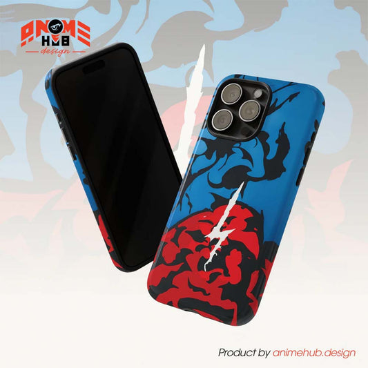 Build Hazard Inspired iPhone Case – Stylish Shockproof Protective Phone Cover with Red-Black Abstract Design ANIME HUB