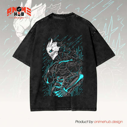 Kaaijuuu No. 8 Warrior Double-Sided Unisex Washed Tee – Anime Graphic Shirt ANIME HUB