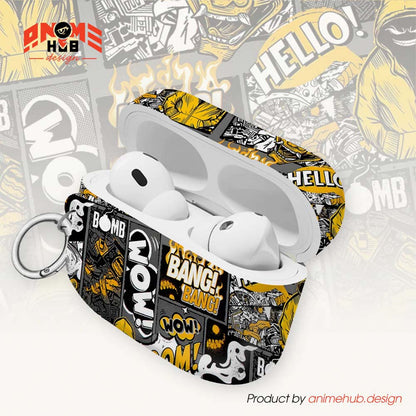 ¡BOOM! ¡BANG! ¡GUAU! 9 – Estuche para AirPods con estilo callejero de grafiti ANIME HUB