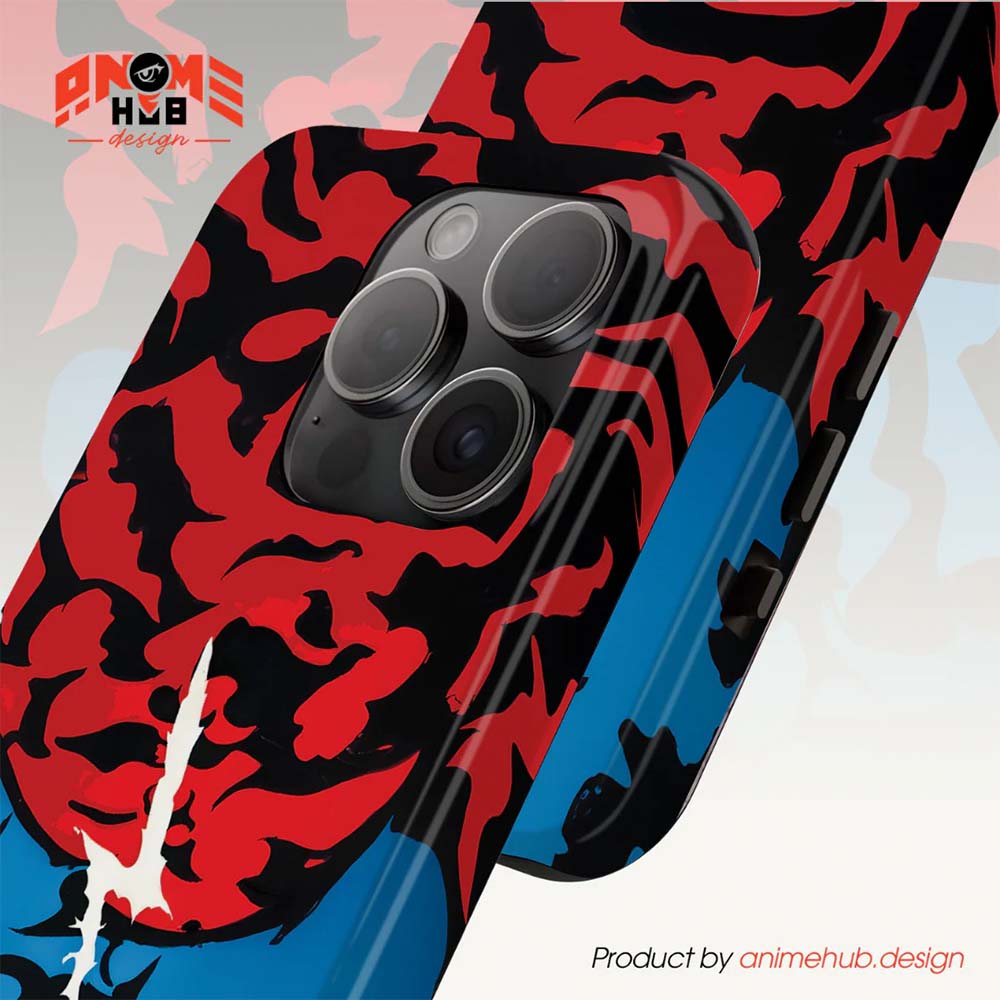 Build Hazard Inspired iPhone Case 1 – Stylish Shockproof Protective Phone Cover with Red-Black Abstract Design ANIME HUB