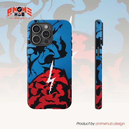 Build Hazard Inspired iPhone Case – Stylish Shockproof Protective Phone Cover with Red-Black Abstract Design ANIME HUB
