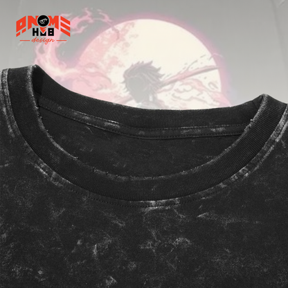 Demon Slayerr Double-Sided Unisex Washed Tee – Anime Kamado Tanjiro 1 Shirt ANIME HUB